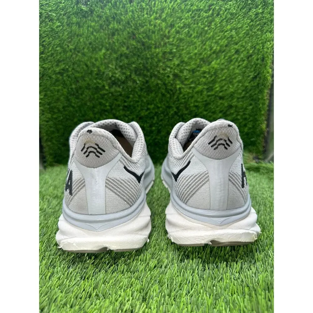 Hoka One One Clifton 9 1132210-HMBC Athletic Sneaker Men's 11.5 Gray Knit Sports